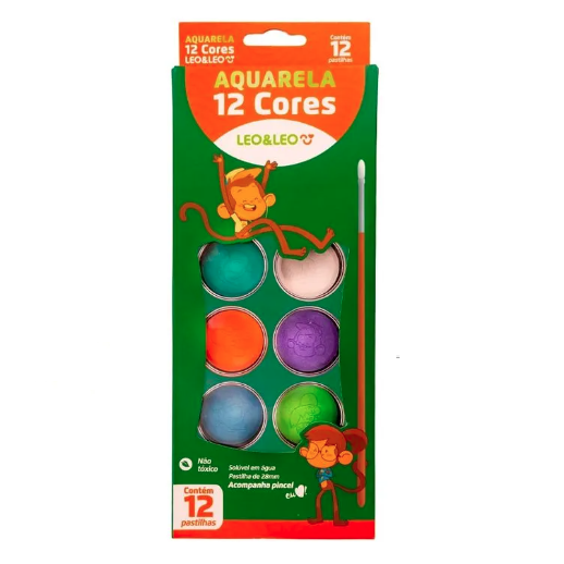 ME AQUARELA 12 CORES C/ 1 PINCEL 4193