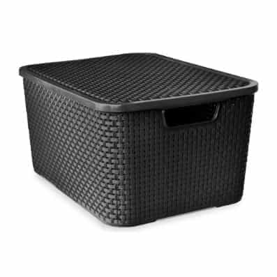 PL ORGANIZADOR RATTAN 15LTS PRETO